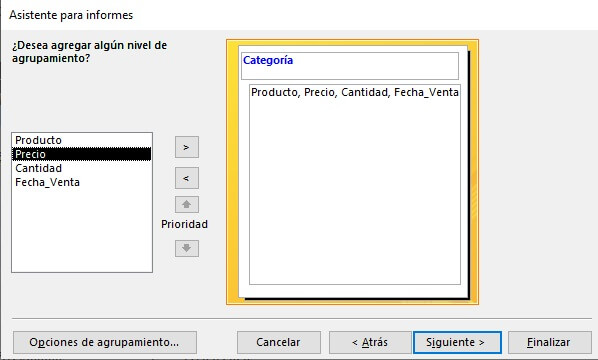 Agrupación de los datos