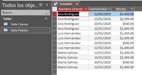Crear consulta en Microsoft Access