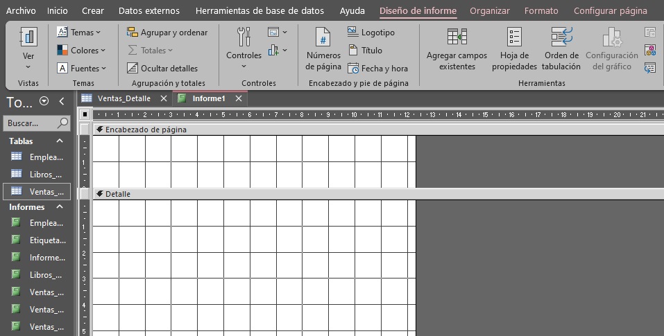 Diseño de Informe en Access