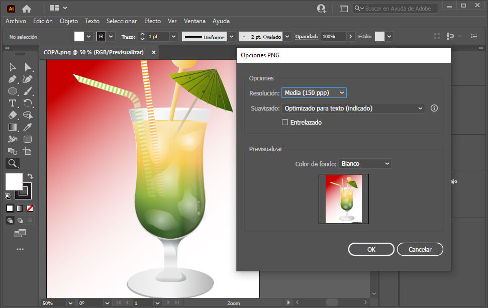 Exportación de archivos en Adobe Illustrator