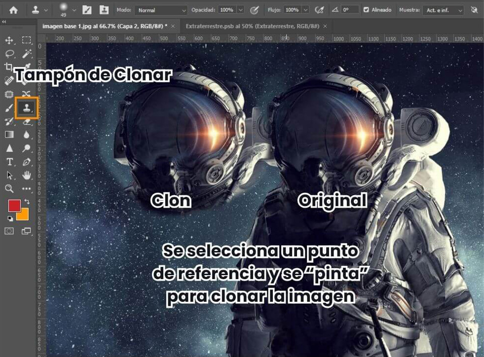 Funciones de Photoshop - Herramientas de retoque