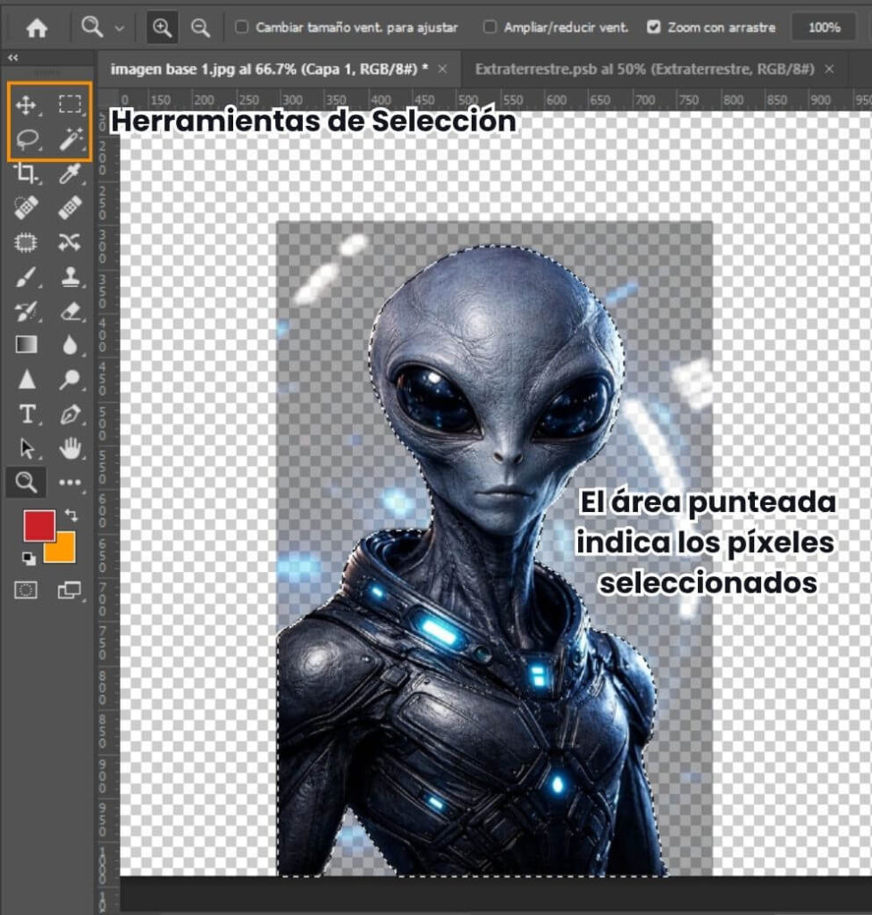 Funciones de Photoshop - Herramientas de selección