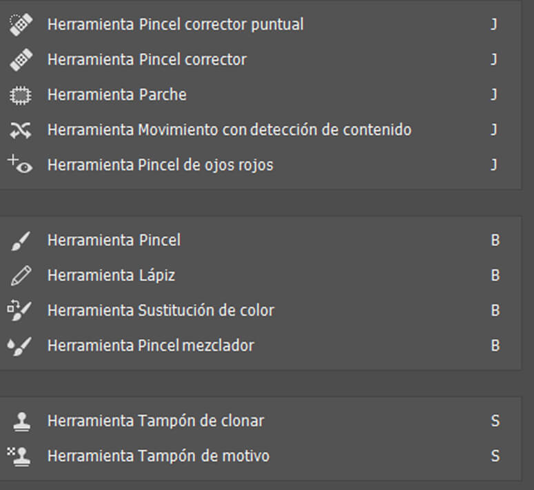 Herramientas de retoque