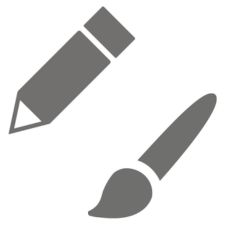 Diseño gráfico vectorial - El pincel y el lápiz