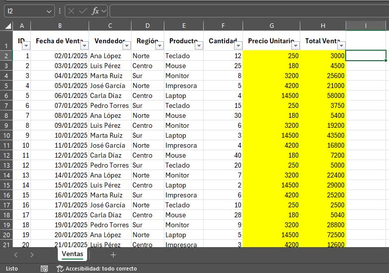 Macros en Excel - Resultado de ejecución de código VBA