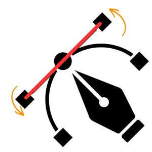 Diseño gráfico vectorial - Curva de Bézier y manejadores