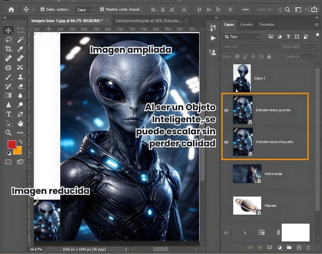 Funciones de Photoshop - Objetos inteligentes