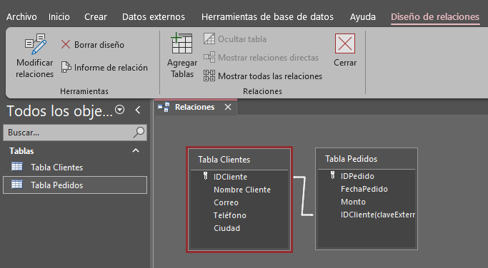 Relaciones en Microsoft Access