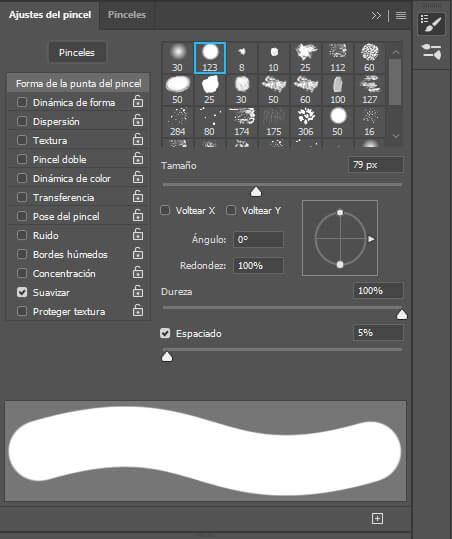 Personalización y control de pinceles