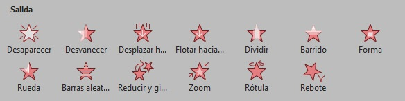 Animaciones en PowerPoint: Salida