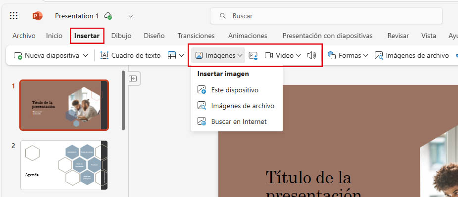 Insertar multimedia a una presentación de PowerPoint