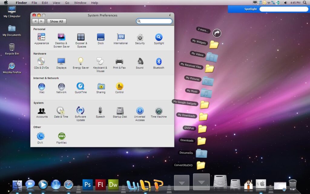 Sistemas Operativos - Interfaz de macOS